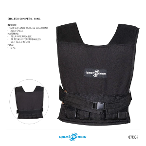 CHALECO CON PESO 10KG SPORT FITNESS