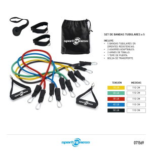 BANDAS TUBULARES 10PCS SPORT FITNESS