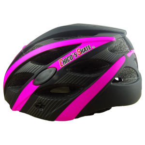 CASCO DEPORTIVO CHICOS SKATE FUCSIA NEGRO M