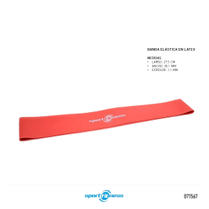 BANDA ELASTICA 1.15MM SPORT FITNESS ROJO